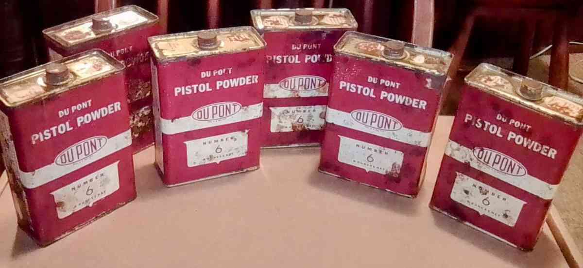 collection of gunpowder tins - Akron, Ohio