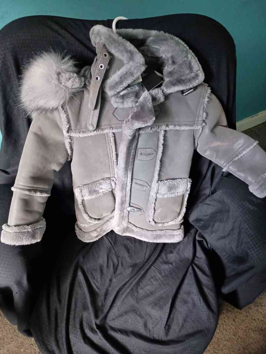 Faux Leather Faux Fur Toddler Coat - Acworth, Georgia - FleaMarketBay
