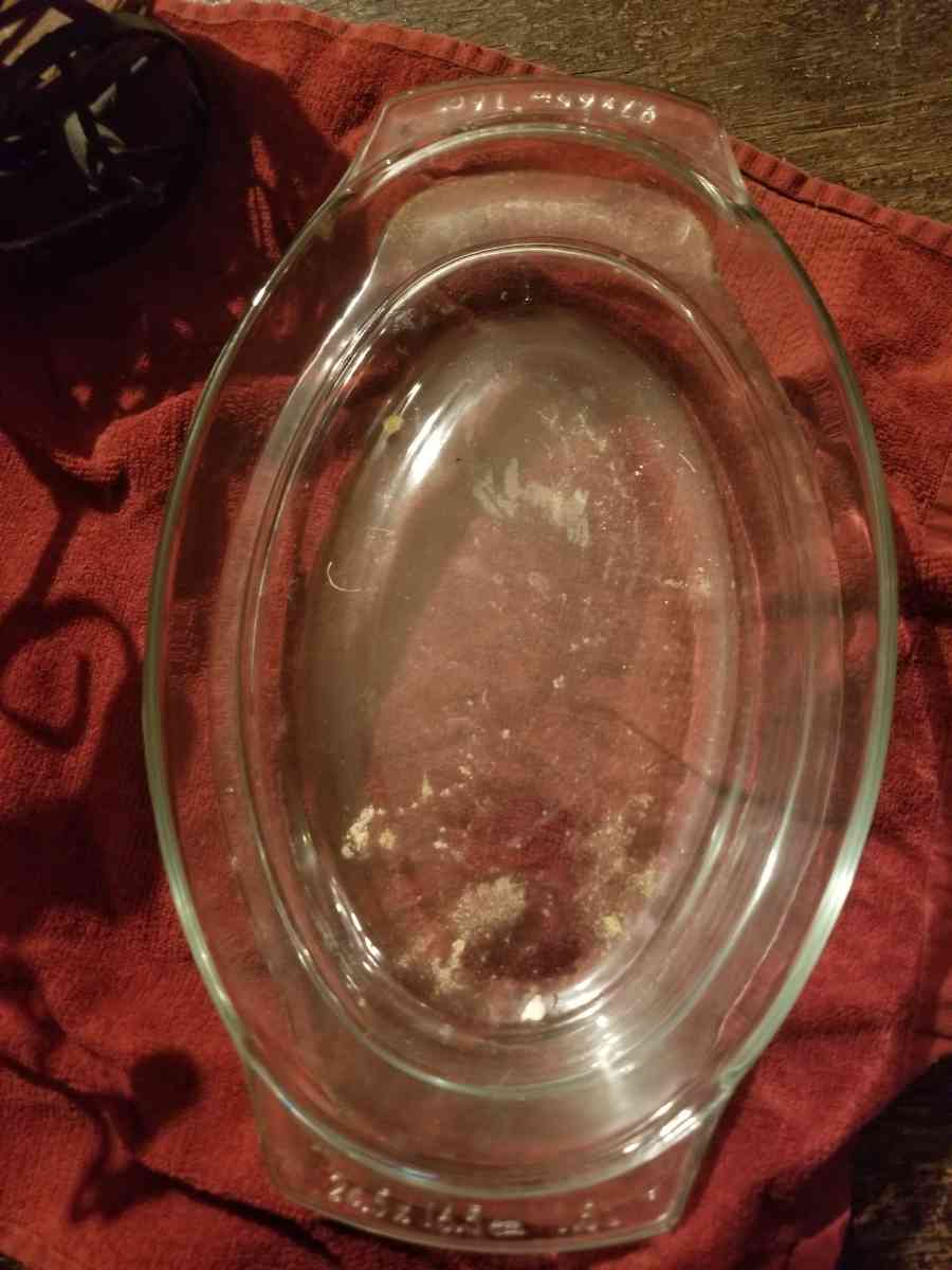 VINTAGE PAIR ANCHOR HOCKING OVAL CLEAR GLASS BAKING DISH - Brazoria, Texas