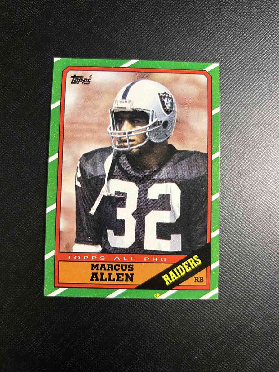 1986 Topps Marcus Allen Football Card - Howell, Michigan