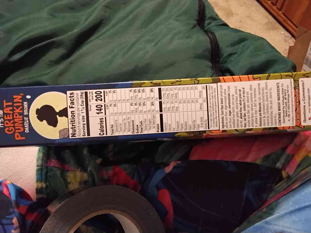 Collective box of ITS THE Great PUMPKIN CHARLIE BROWN cereal - East Wenatchee, Washington - FleaMarketBay