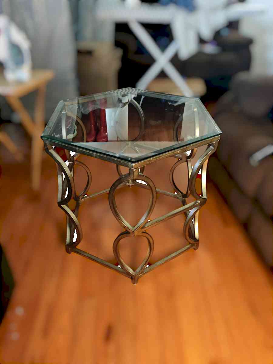 Glass Metal Center Table - Baltimore, Maryland - FleaMarketBay