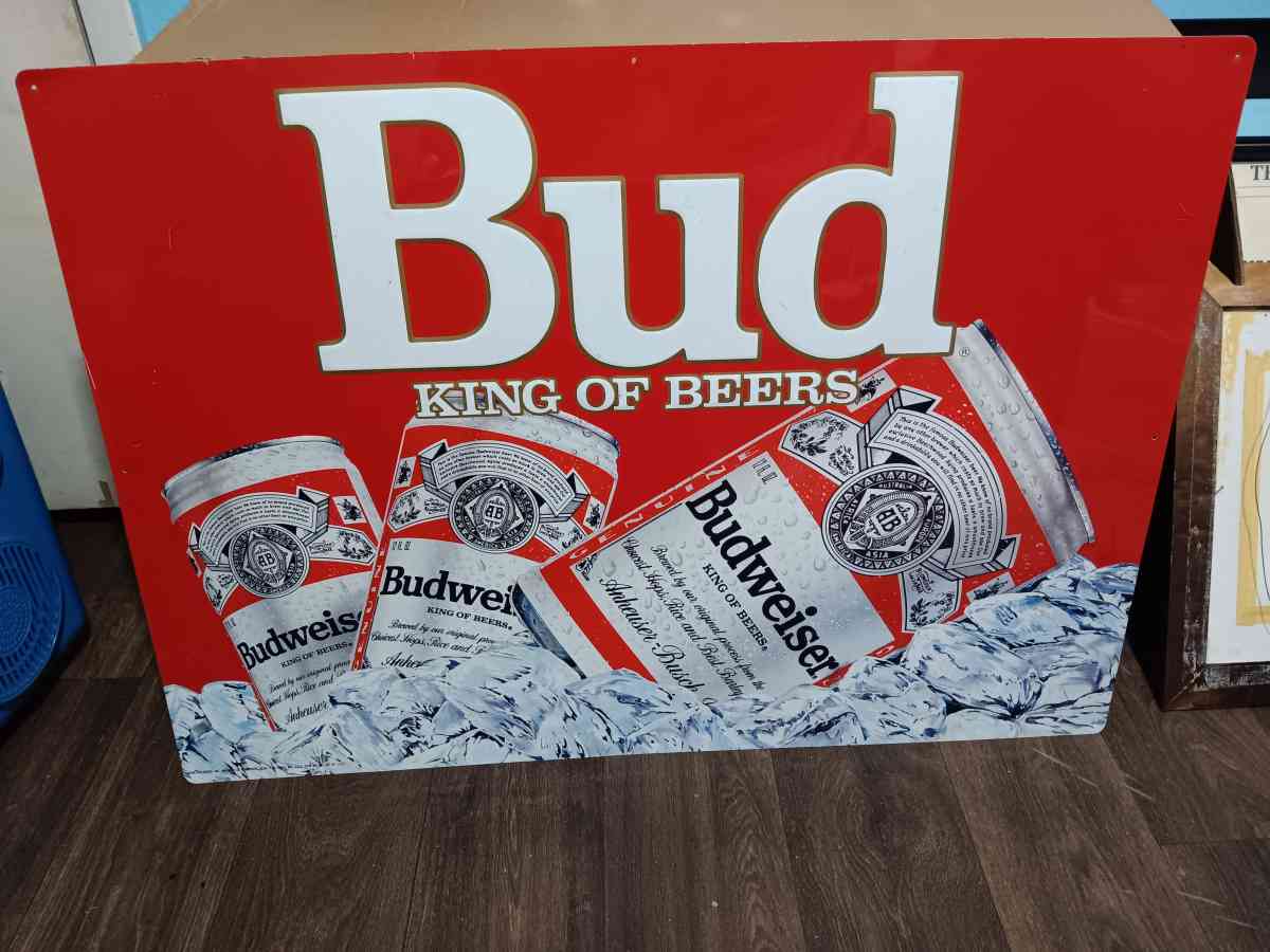 VINTAGE 1992 NOS 25X35 BUD KING  OF - Hazlehurst, Georgia - FleaMarketBay