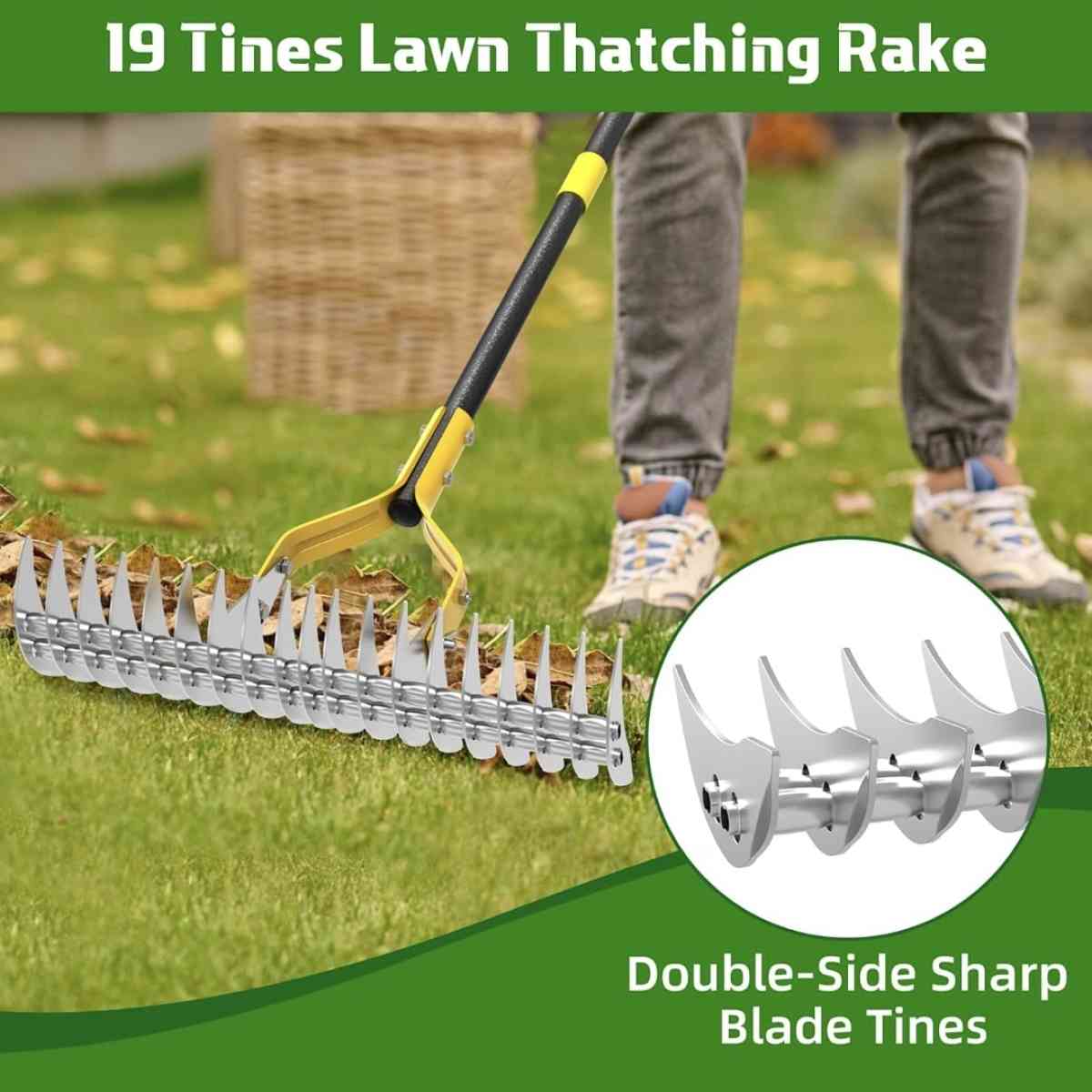 Thatch Rake 15Inch Wide Lawn Thatching Rake - Athens, Alabama - FleaMarketBay