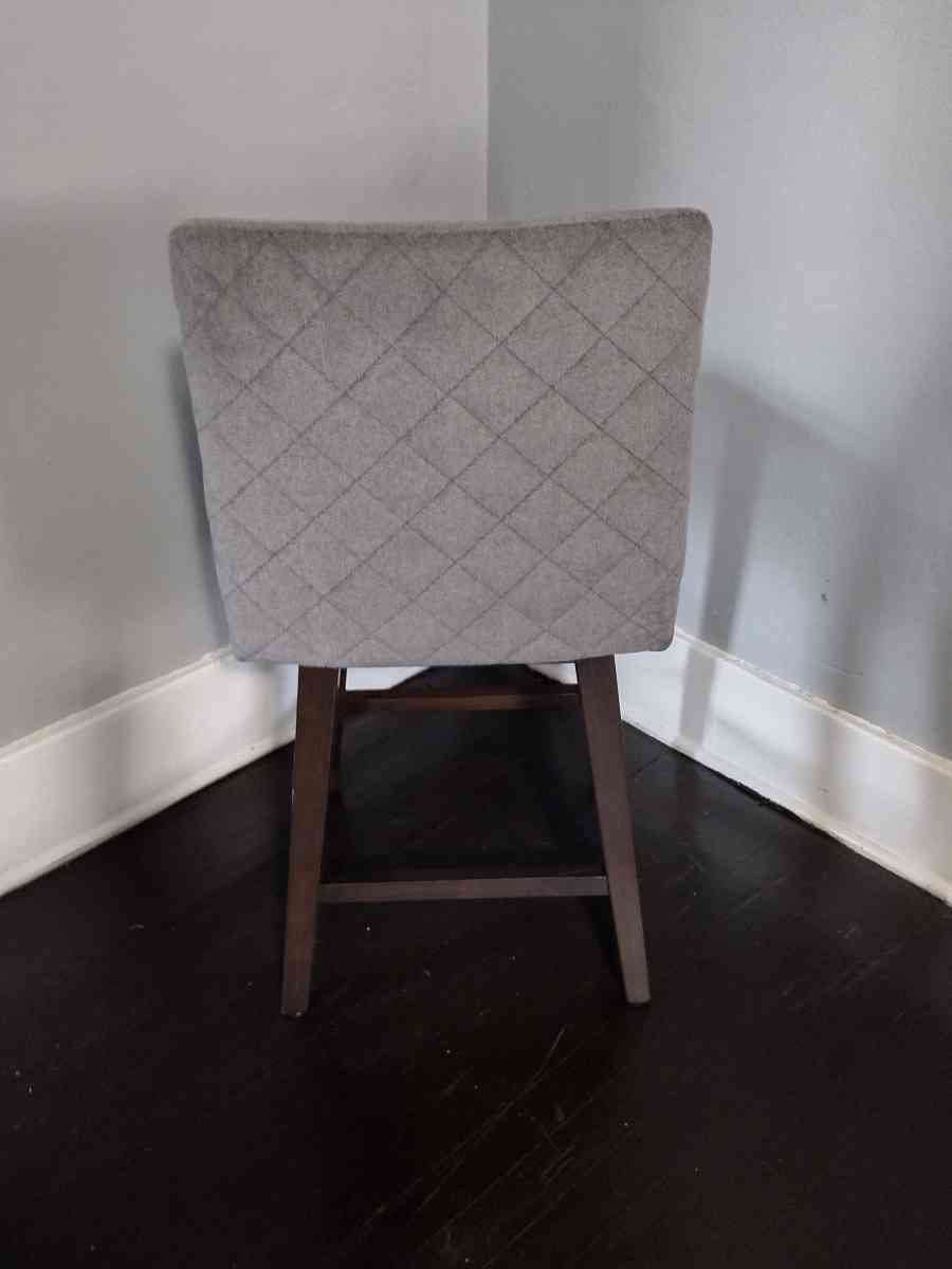 Lissa Fog Fabric Swivel Bar Counter Stool - Detroit, Michigan - FleaMarketBay