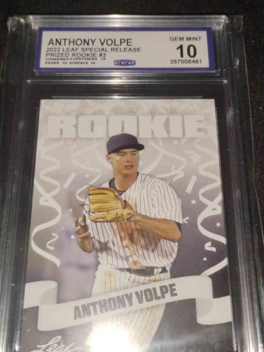 Anthony Volpe Graded Rookie Baseball Card - Edison, New Jersey