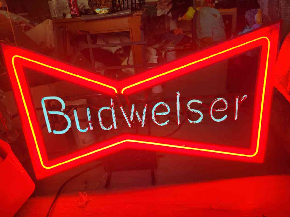 very rare vintage Budweiser neon beer Ad sign - Cleveland, Ohio - FleaMarketBay