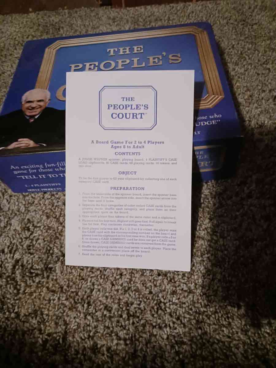 The Peoples Court Board Game - Chicago, Illinois - FleaMarketBay
