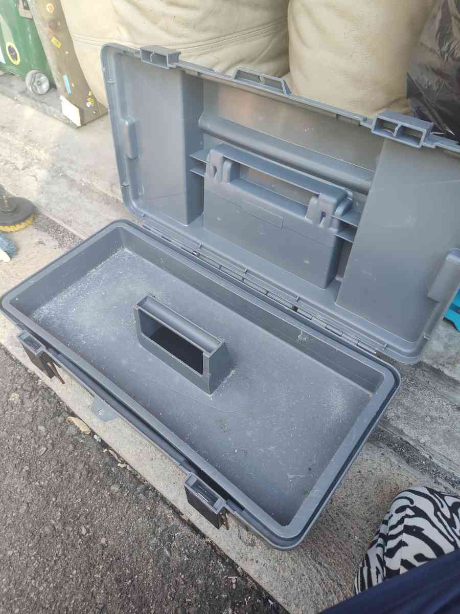 tool box with cleaning scrubbers and a drill - Westminster, Colorado - FleaMarketBay