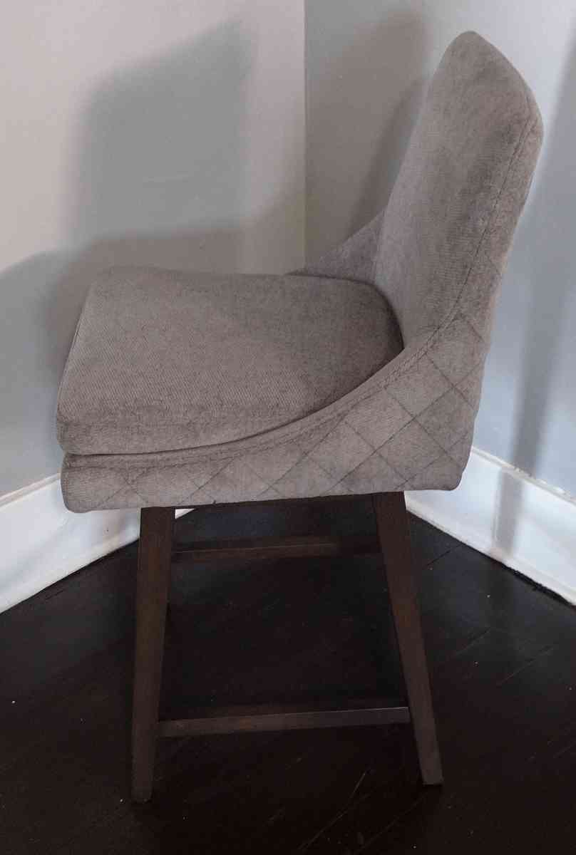 Lissa Fog Fabric Swivel Counter Stool Set - Detroit, Michigan - FleaMarketBay