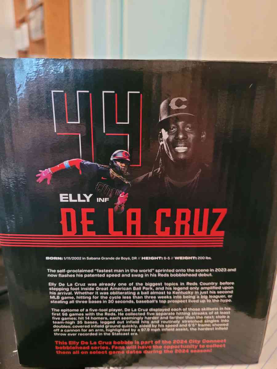 Reds baseball Bobblehead  De LA Cruz - Oxford, Ohio - FleaMarketBay