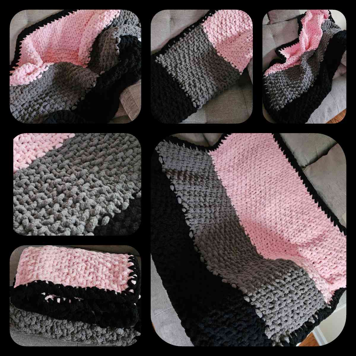 Tri Color Chenille Blanket - Durham, North Carolina - FleaMarketBay
