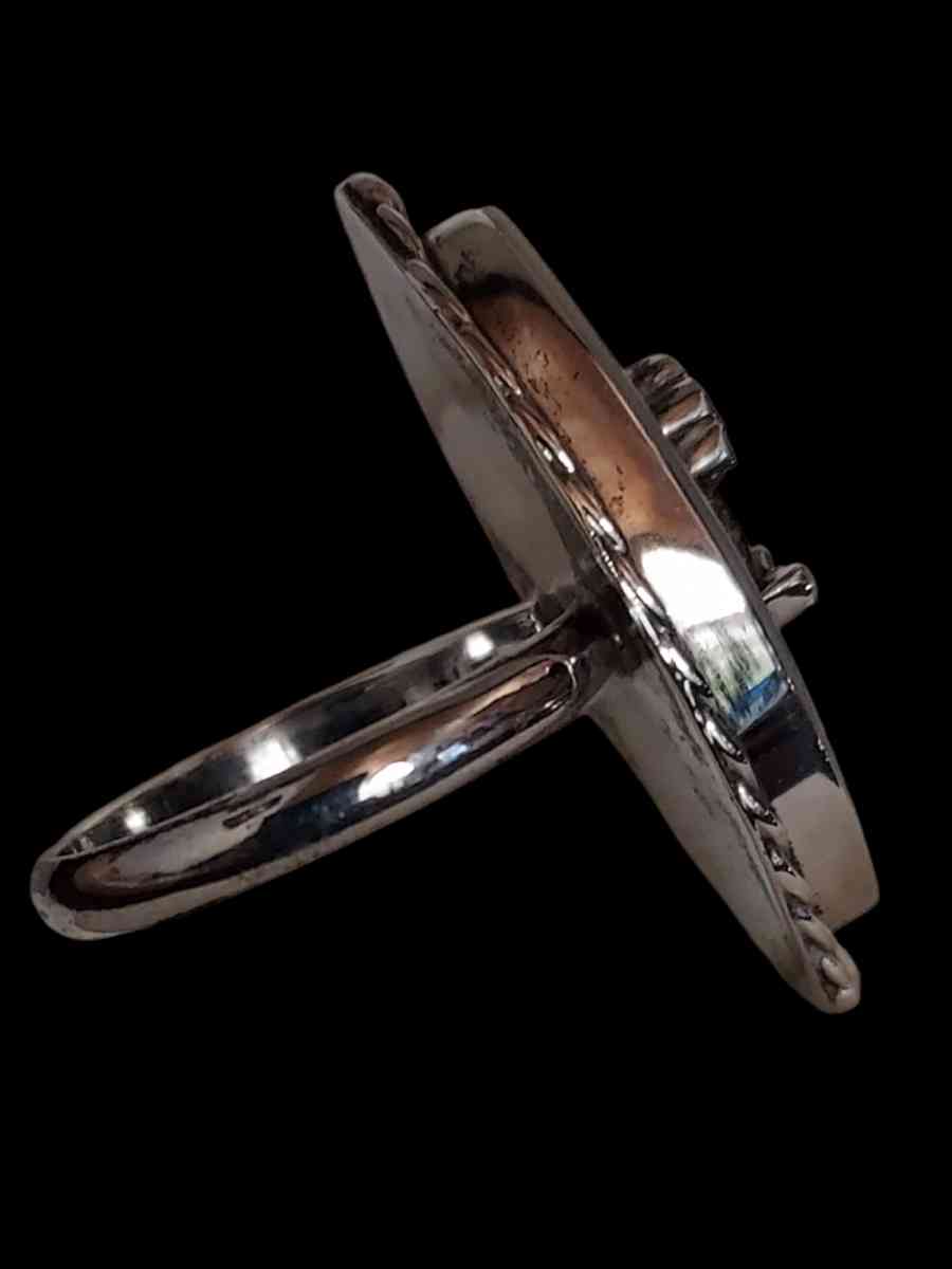 Native American Handmade Sterling Silver Mother of Pearl - Elkhart, Texas - FleaMarketBay