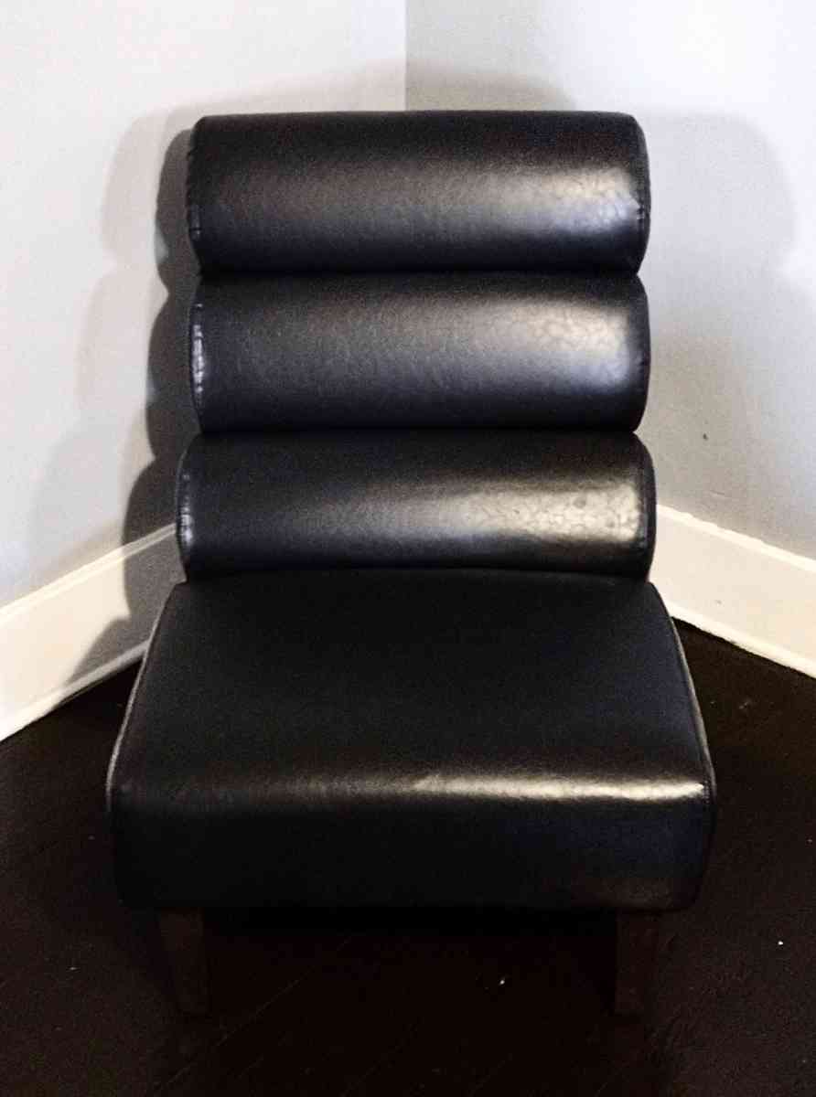 Black Faux LeatherAccent Chair NEW - Detroit, Michigan - FleaMarketBay
