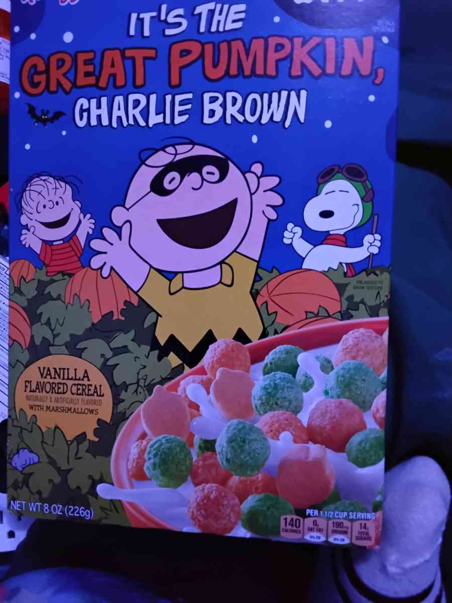 Collective box of ITS THE Great PUMPKIN CHARLIE BROWN cereal