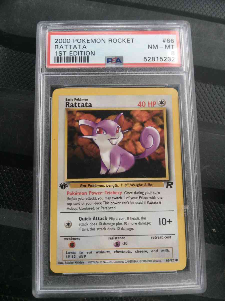 2000 pokemon rocket RATTATA 1st edition - Sparta, Tennessee