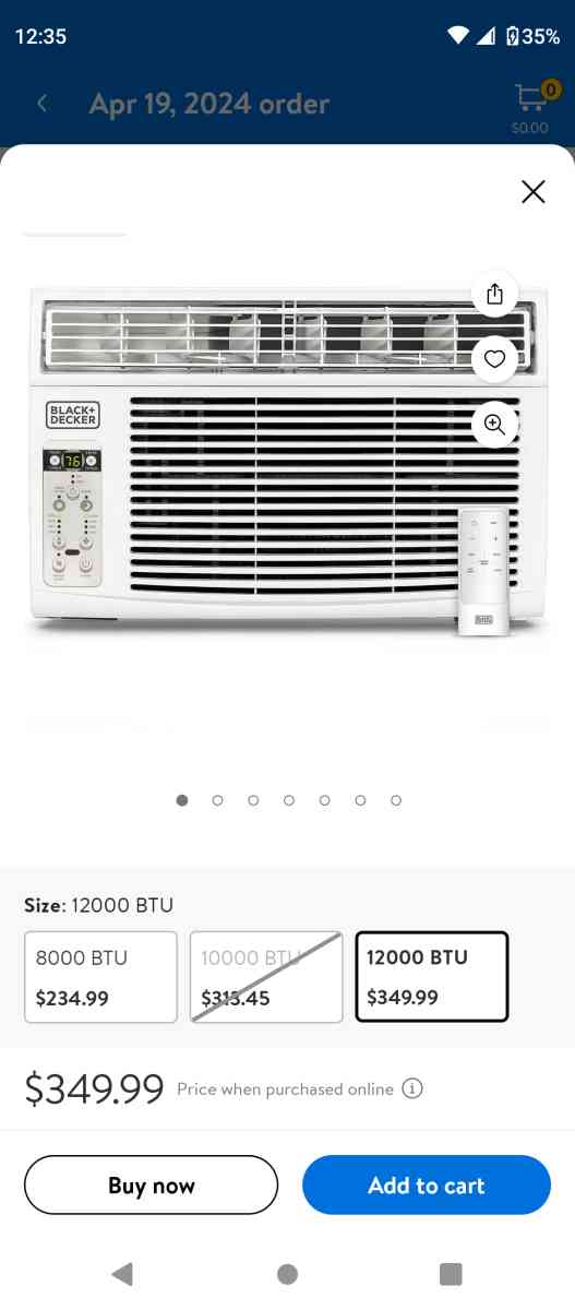Like New 12OOO BTU BLACK N DECKER AIRCONDITIONER - Wilson, North Carolina - FleaMarketBay