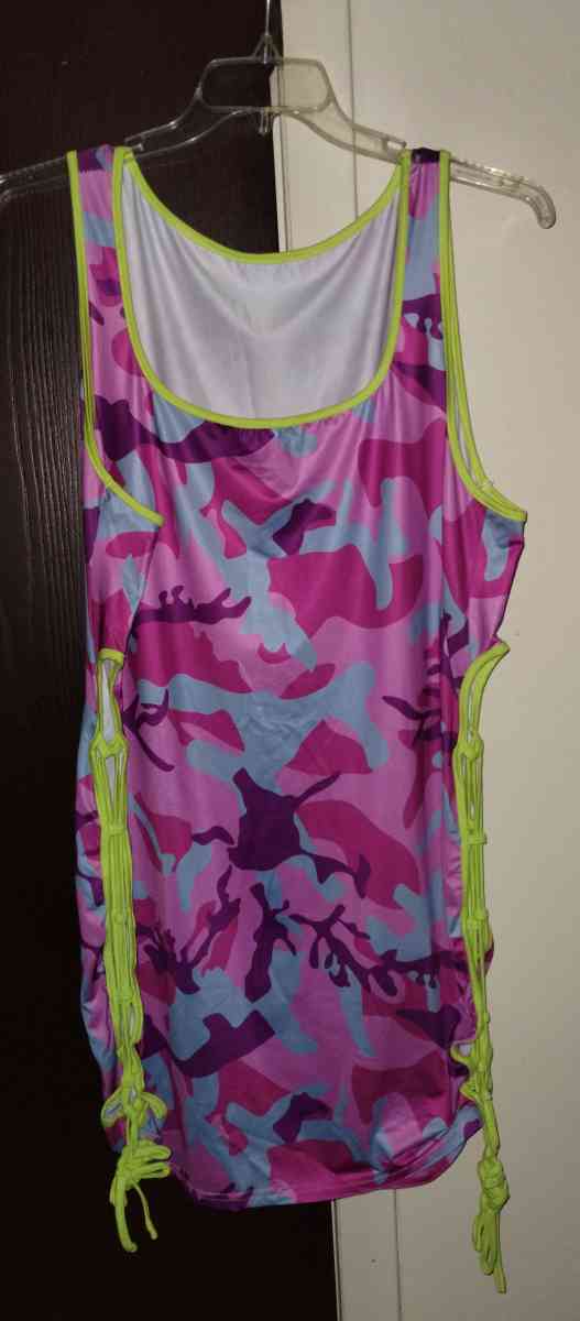 Plus size 4X Camoflauge sexy tie up mini tank dress - Wilson, North Carolina - FleaMarketBay