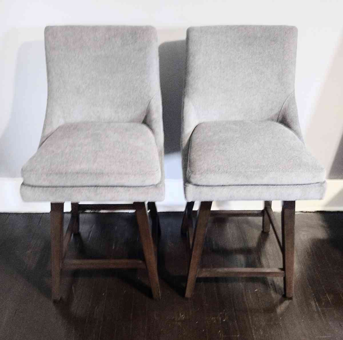 Lissa Fog Fabric Swivel Counter Stool Set - Detroit, Michigan