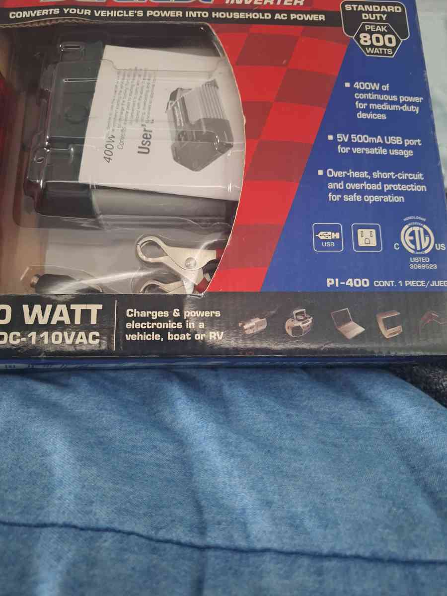 et power on the go with the Duralast 400 Watt Power Inverter - Riverside, California - FleaMarketBay