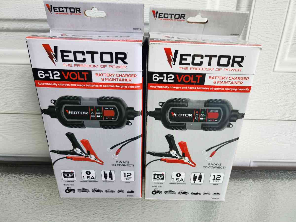 Vector 6 and 12 Volt Battery Charger and Maintainer