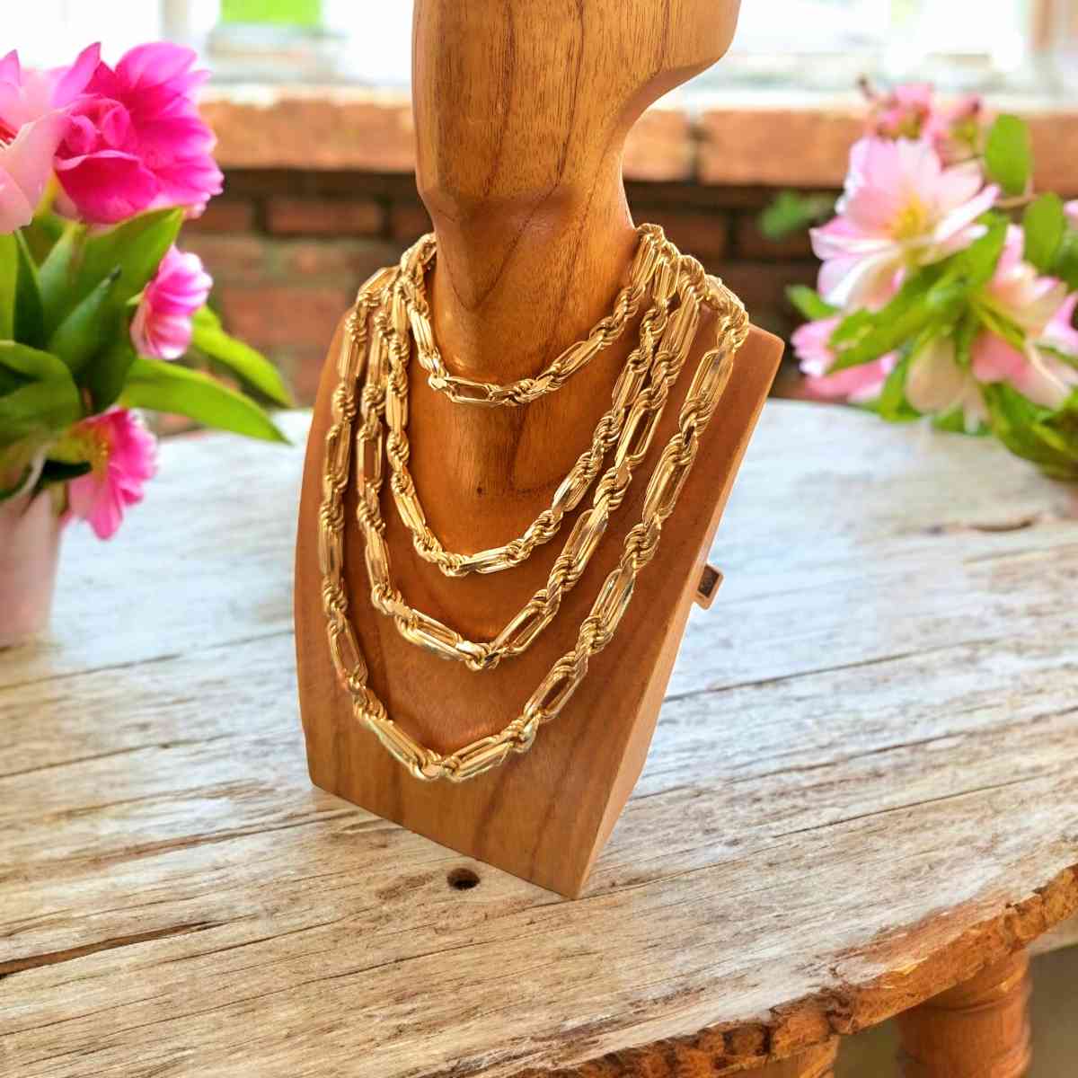 Luxury Italian Milano gold over silver chains available - Houston, Texas - FleaMarketBay