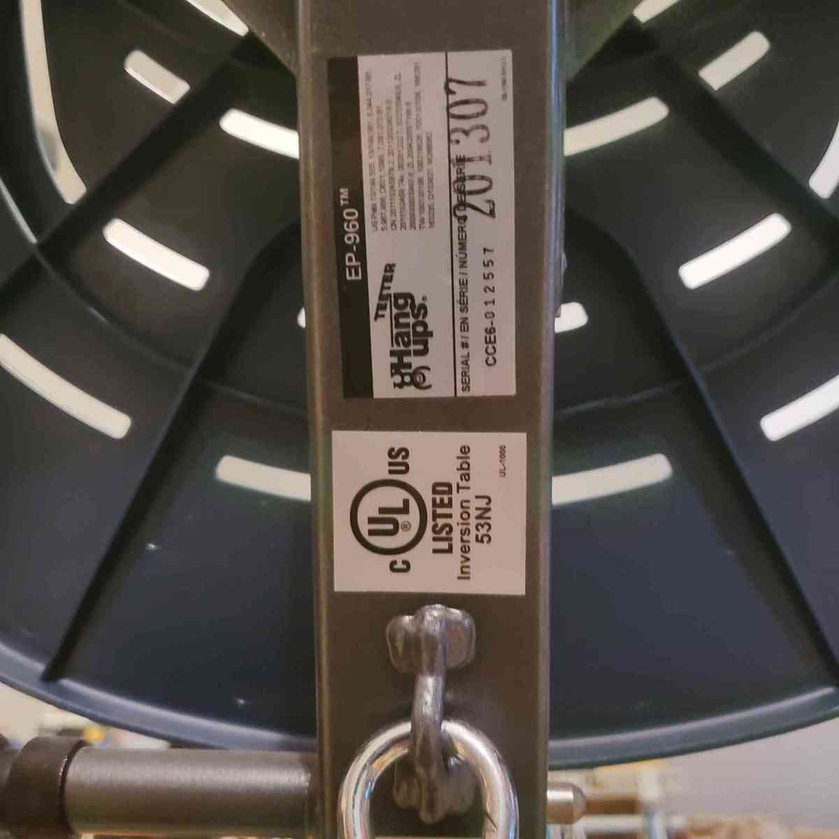 Inversion Table  Teeter HangUps Ep960  Like New  RRR Sport - Rock Island, Tennessee - FleaMarketBay