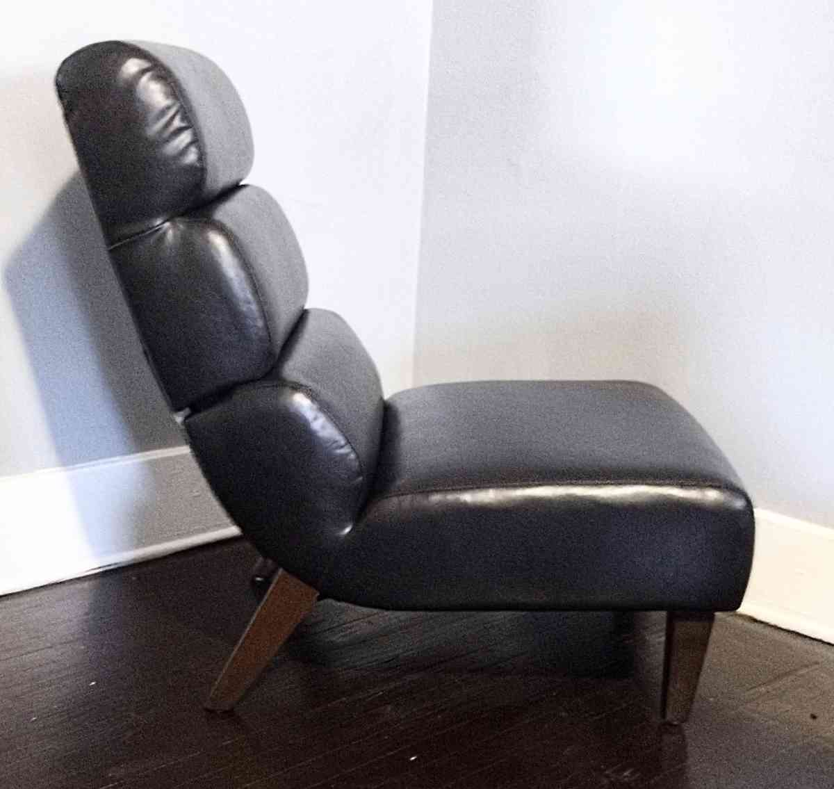 Black Faux LeatherAccent Chair NEW - Detroit, Michigan - FleaMarketBay