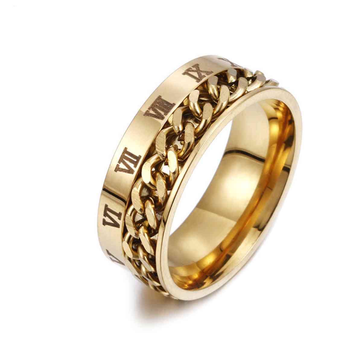 Roman Letter Chain Rings Men Digital Titanium Steel Ring - Vancouver, Washington - FleaMarketBay