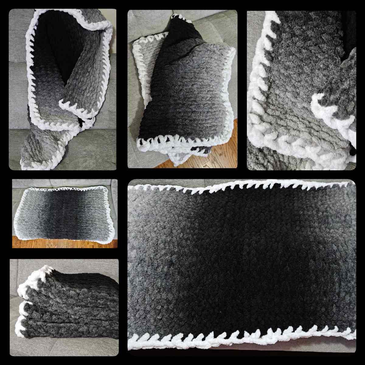 Black Ombre Throw - Durham, North Carolina - FleaMarketBay