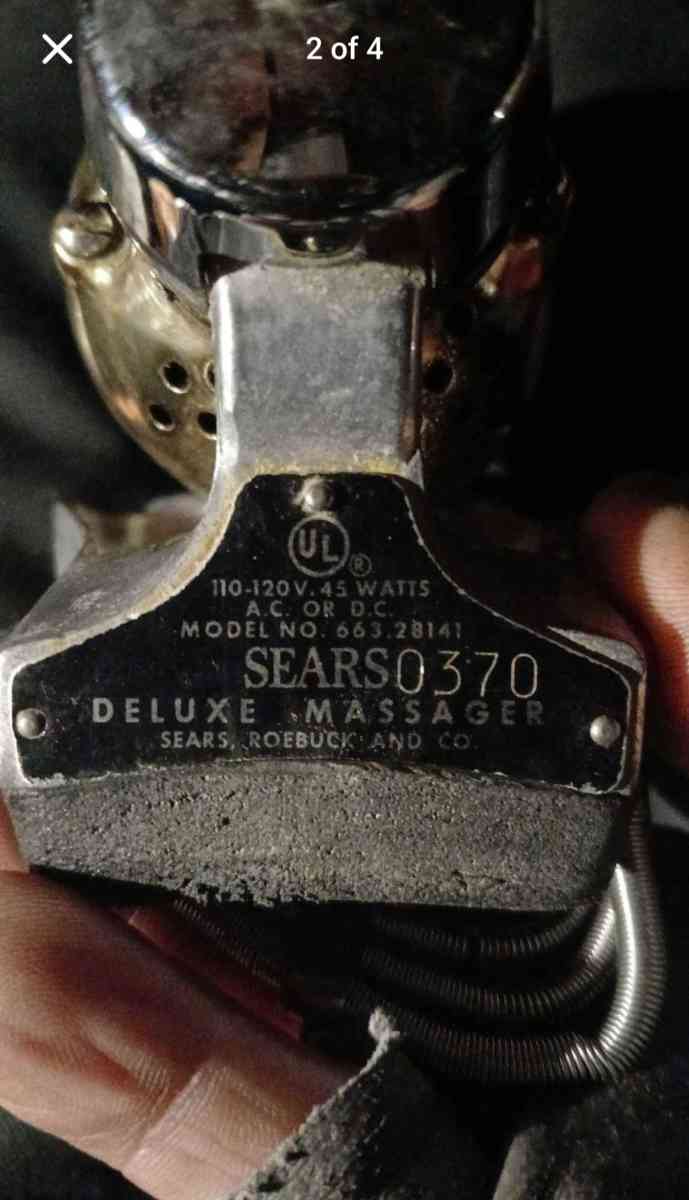 Sears Deluxe Electric Massager Clean Model 66328140 Working - Dayton, Ohio - FleaMarketBay