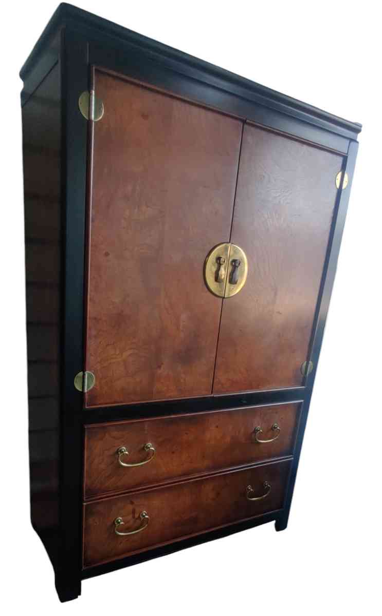 Chinoiserie Armoire Dresser by Stanley Vintage Asian Tallboy