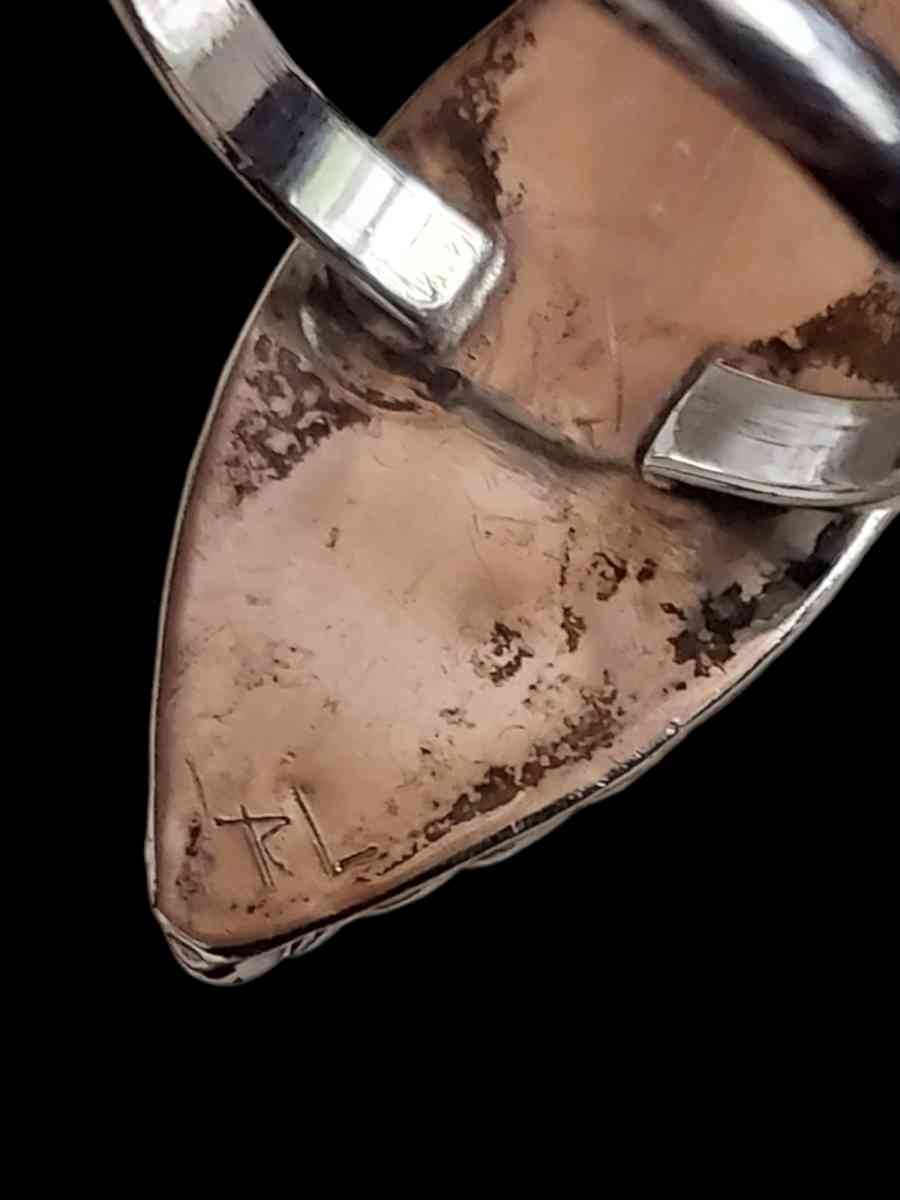 Native American Handmade Sterling Silver Mother of Pearl - Elkhart, Texas - FleaMarketBay