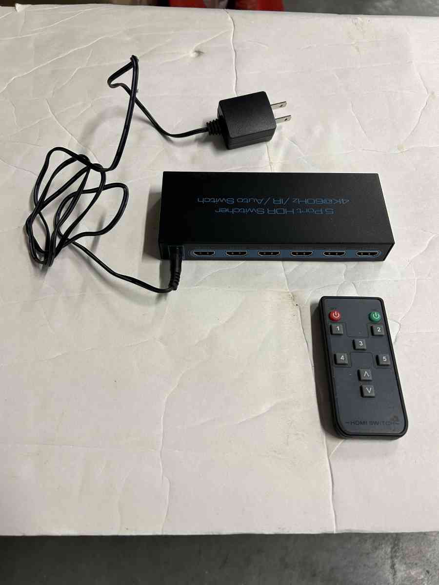 5 Port HDR HDMI Switcher 5 HDMI Inputs Switch to 1 HDMI Outp - Rochelle Park, New Jersey - FleaMarketBay