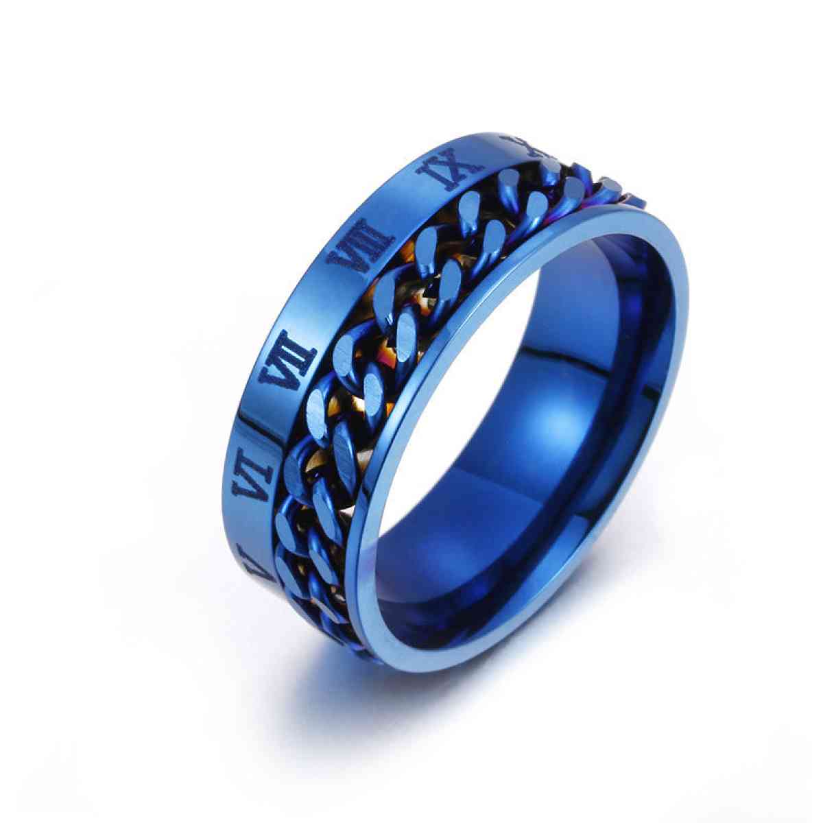 Roman Letter Chain Rings Men Digital Titanium Steel Ring - Vancouver, Washington - FleaMarketBay