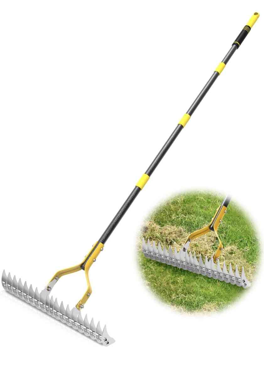 Thatch Rake 15Inch Wide Lawn Thatching Rake