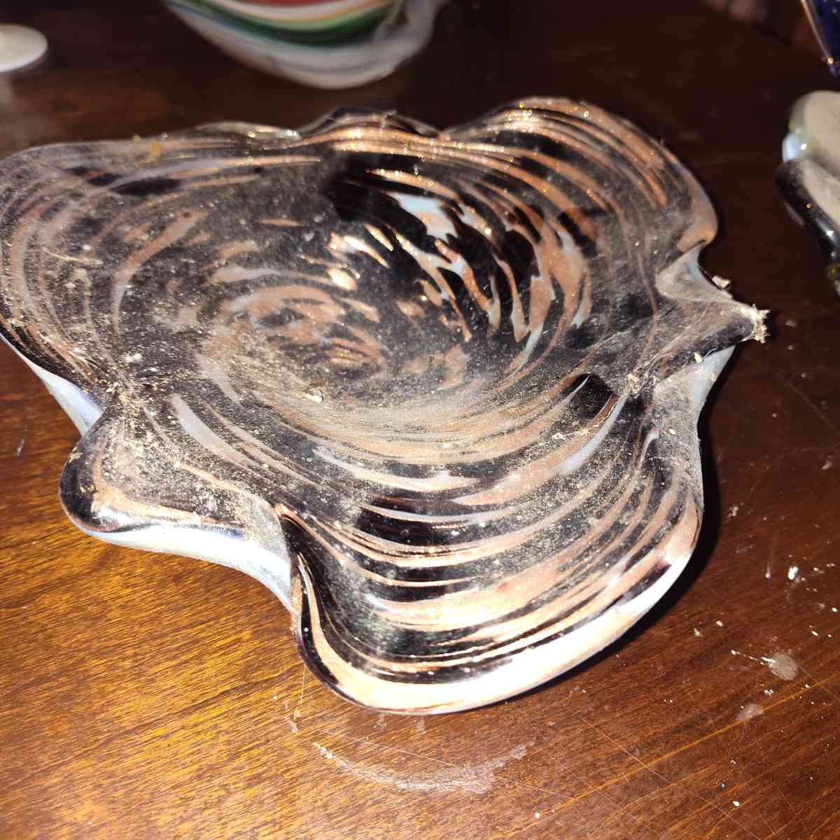 vintage brown swirl glass - Bremen, Georgia - FleaMarketBay