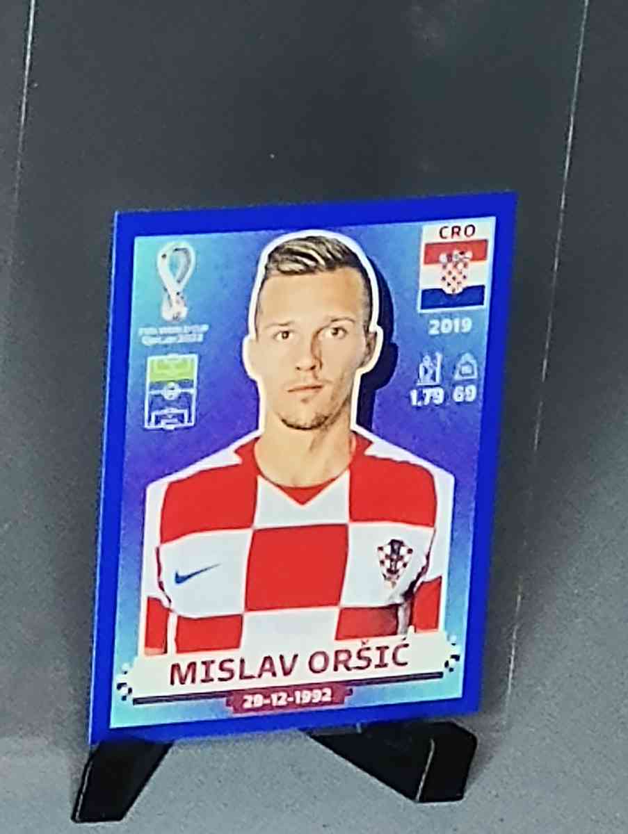 2022 world cup Qatar mini sticker blue border 6 players - Chatham, Illinois - FleaMarketBay