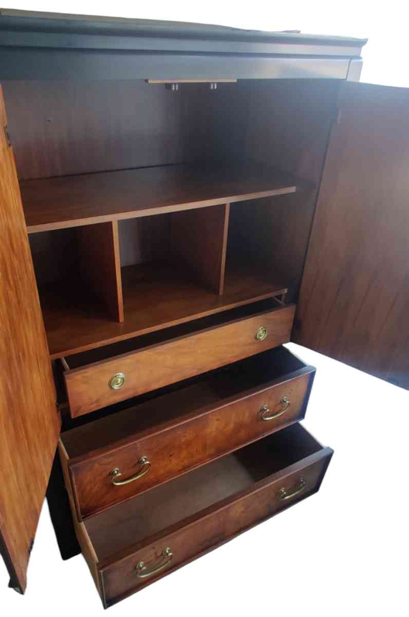 Chinoiserie Armoire Dresser by Stanley Vintage Asian Tallboy - Houston, Texas - FleaMarketBay