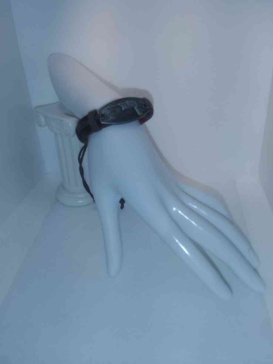 Brown Pistol Leather Bracelet VCB - Roanoke, Virginia - FleaMarketBay