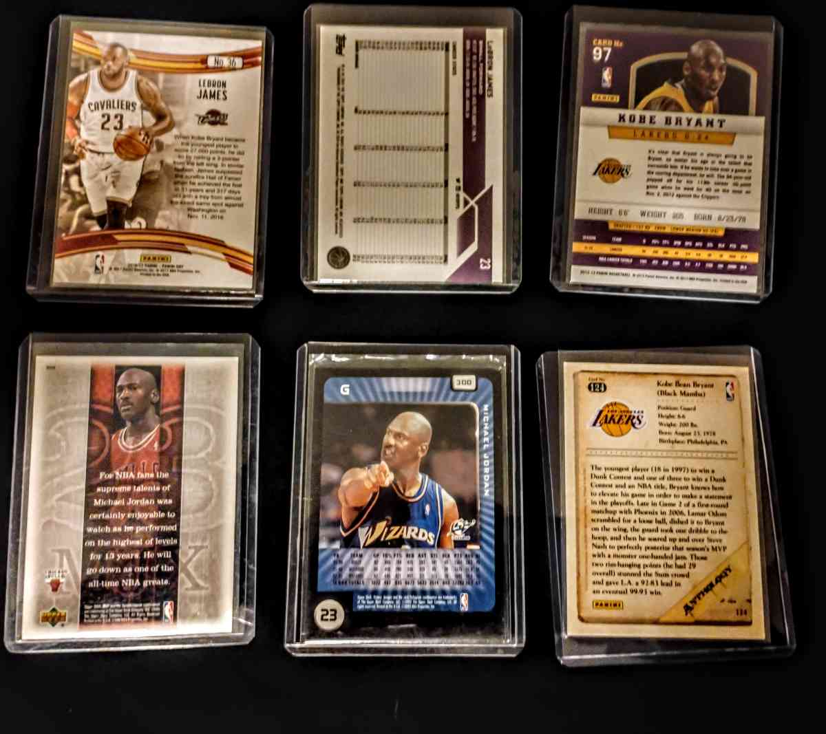 6 card lot Michael Jordan LeBron James Kobe - Abbott, Texas - FleaMarketBay
