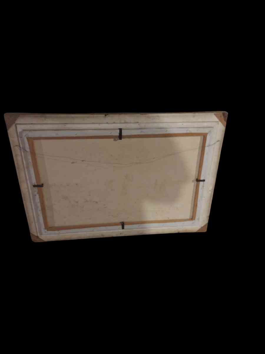 antique oil painting depicting two women looking at the sea - Saint Louis, Missouri - FleaMarketBay