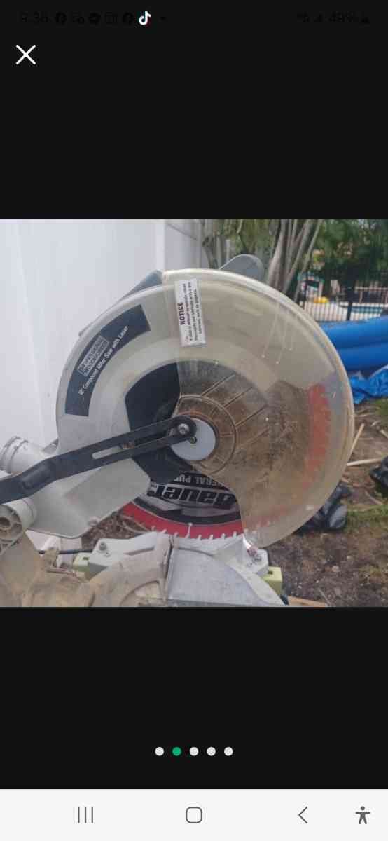 15 Amp Corded 12 in DoubleBevel Compound Miter Saw - West Palm Beach, Florida - FleaMarketBay