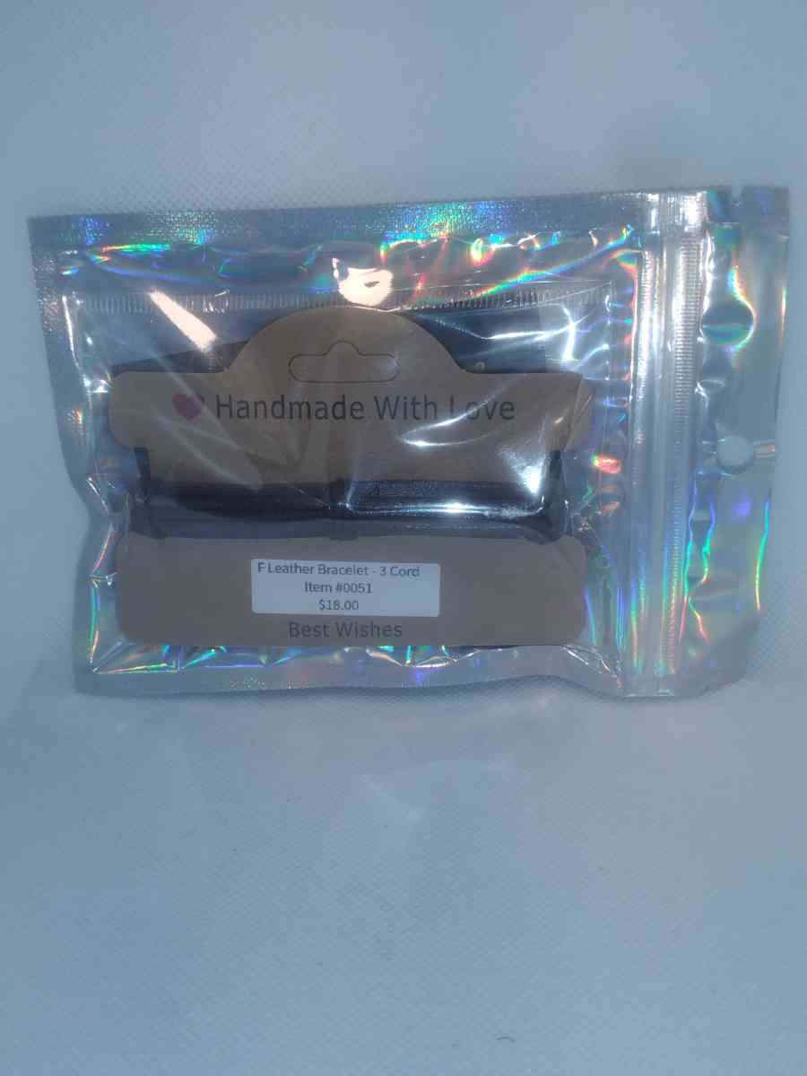 Faux Leather Bracelet 3 Cord Brown - Roanoke, Virginia - FleaMarketBay