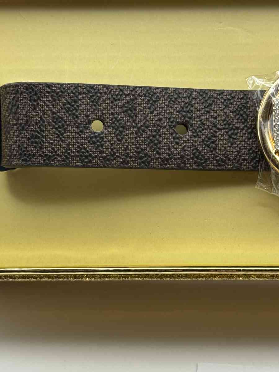 NWT Michael Kors Brown Signature Reversible Pave Logo Belt I - Gallatin, Tennessee - FleaMarketBay