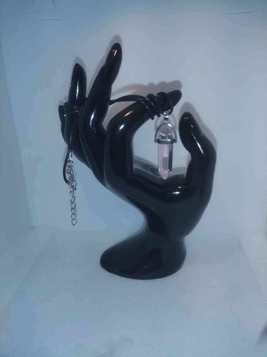 Rose Quartz Glass Pendant Necklace - Roanoke, Virginia