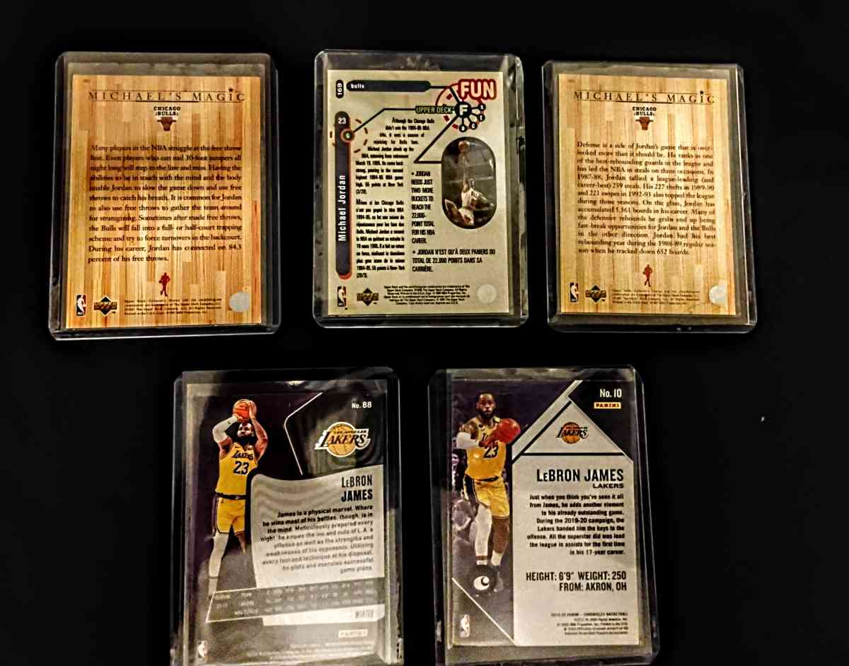 Michael Jordan LeBron James 5 card lot - Abbott, Texas - FleaMarketBay