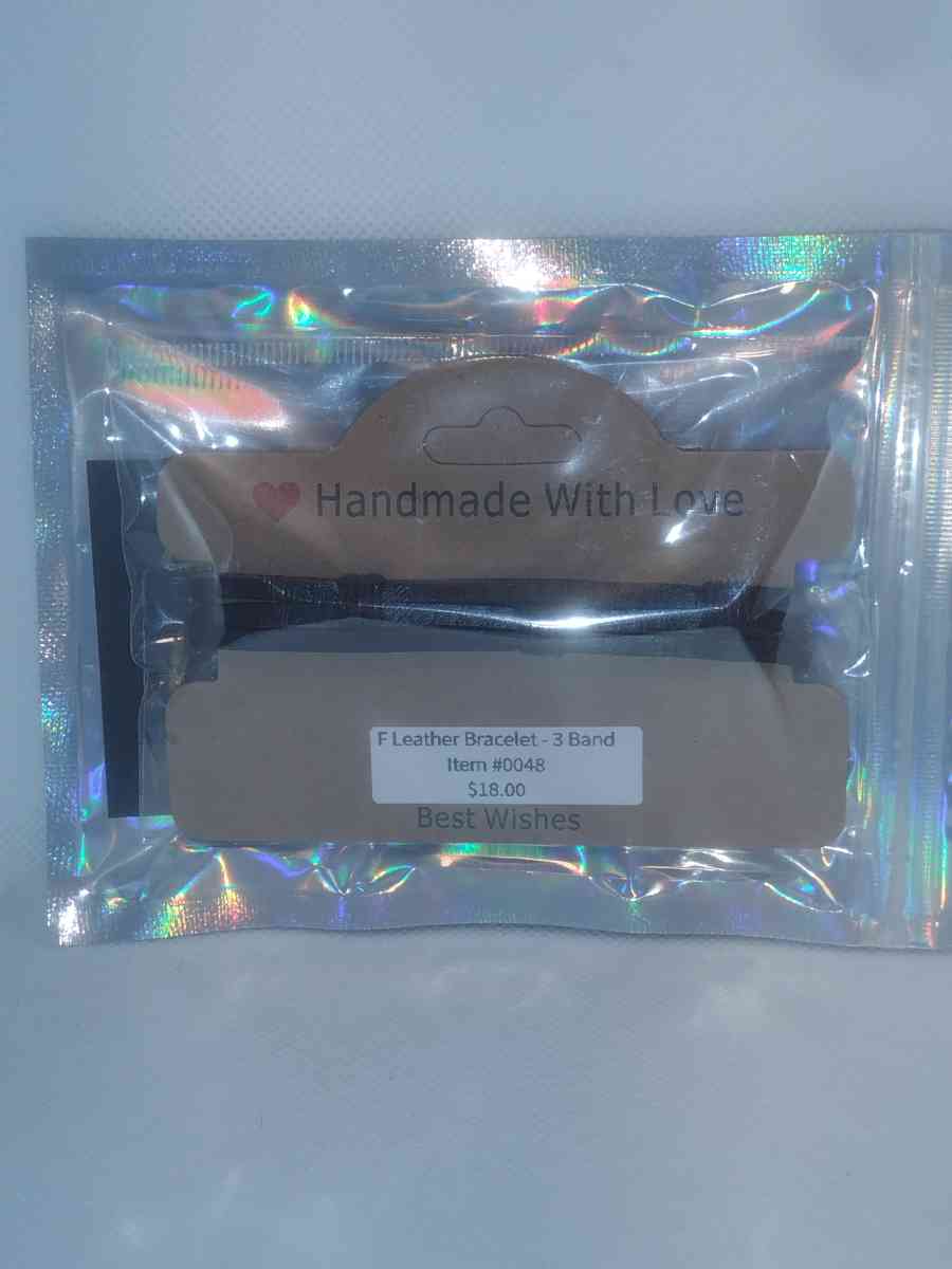 Faux Leather Bracelet 3 Band brown - Roanoke, Virginia - FleaMarketBay