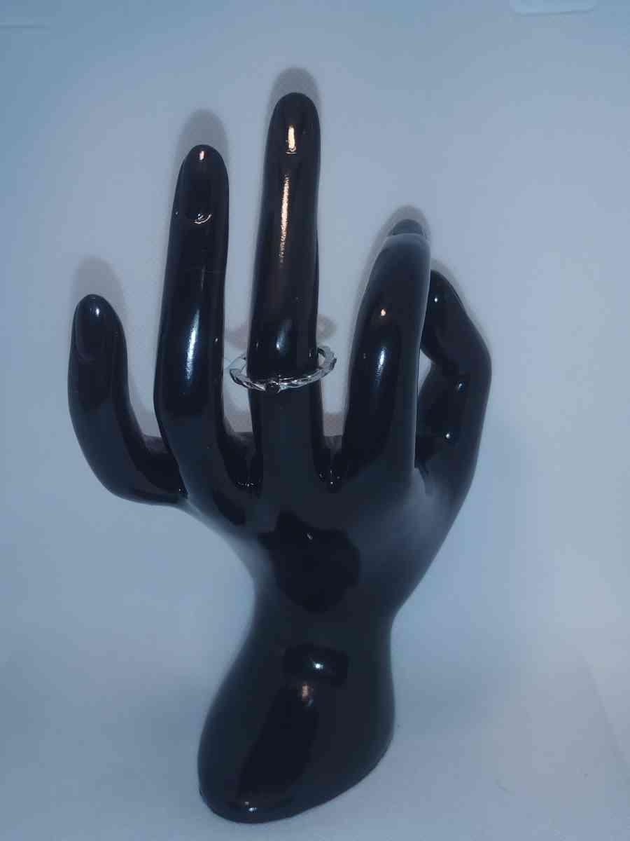 Black Stone Retro Geometric Ring - Roanoke, Virginia