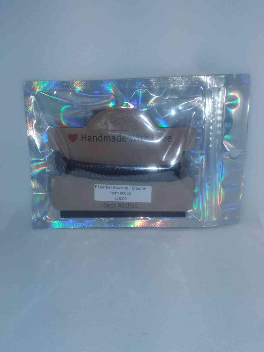 Faux Leather Bracelet braided brown - Roanoke, Virginia - FleaMarketBay